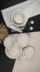  - PLATİN Yaldız Bonsai Yemek Seti 18 Parça