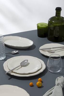 PLATİN Yaldız Fulya Yemek Seti 18 Parça