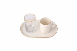  - Porland Altın Yaldız Kahve&İkram Takımı 3 Parça