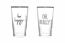  - Porland Be Happy Su Bardağı Set 570cc 2li