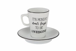  - Porland Be Happy Tabaklı Kahve Fincanı 95cc