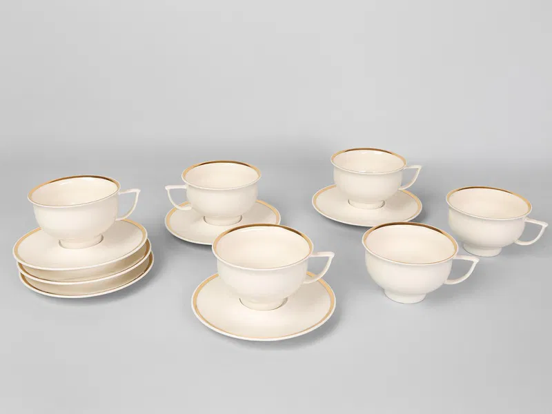  - Porland Bedford Altın Yaldız 12 Parça 6 Kişilik Kahve Takımı