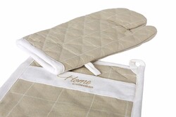  - Porland Bej Kareli Eldiven&Tutacak