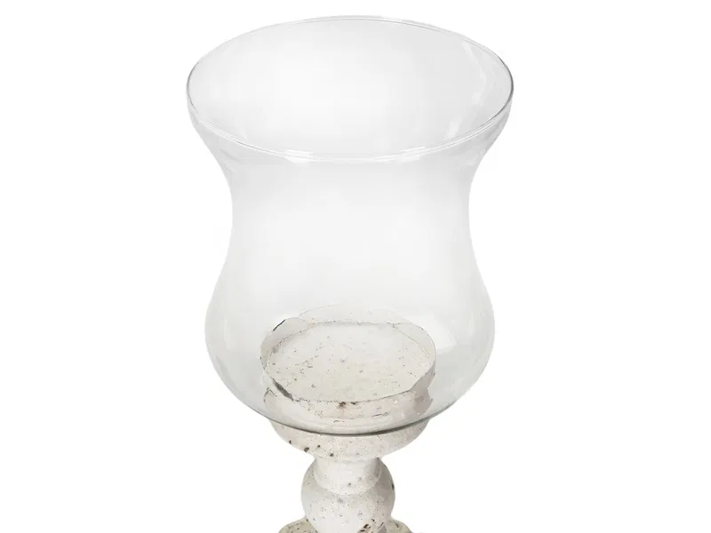 Porland Bloom Metal Beyaz Mumluk 32cm 