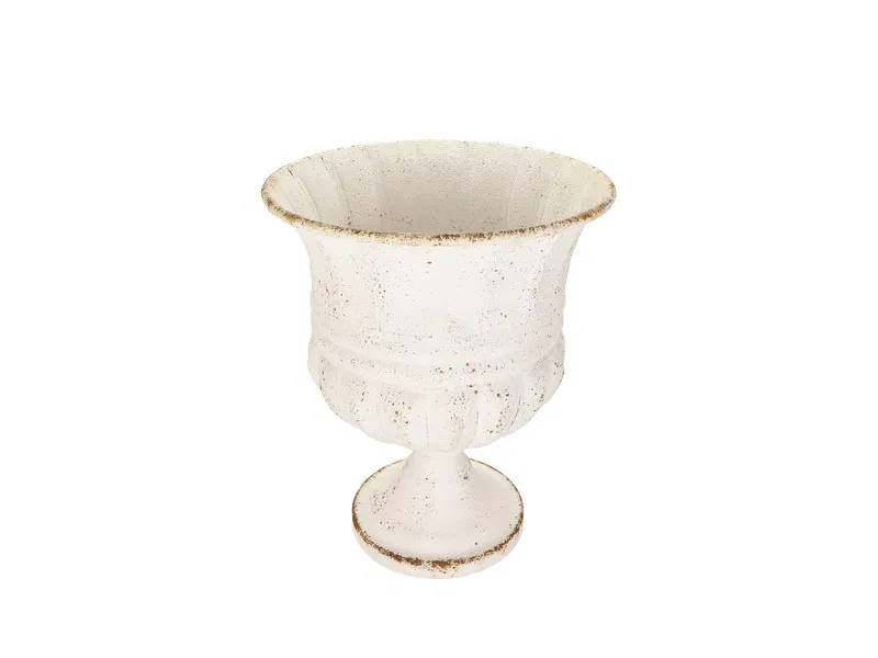  - Porland Bloom Metal Beyaz Vazo 37x45cm 