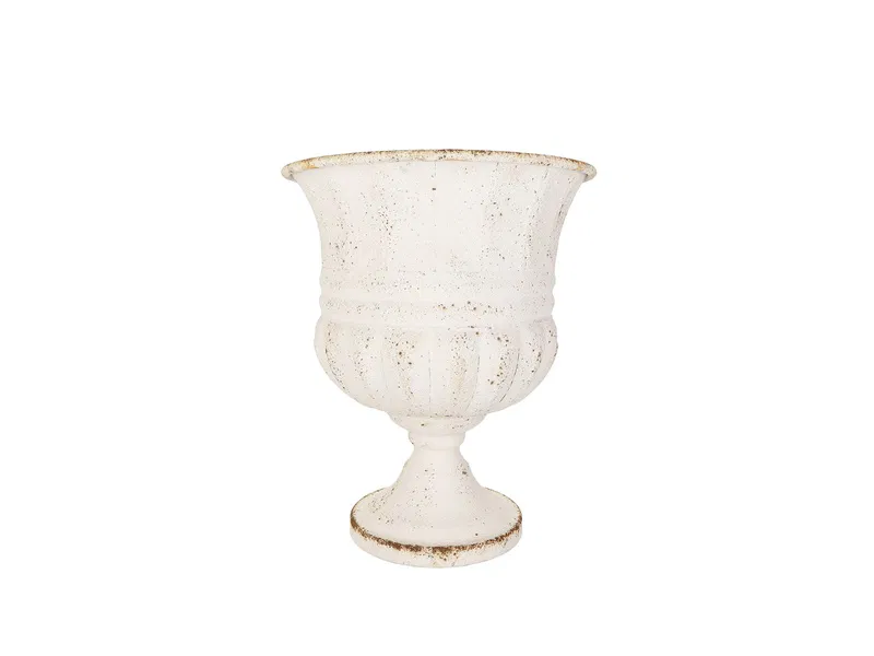 Porland Bloom Metal Beyaz Vazo 37x45cm 