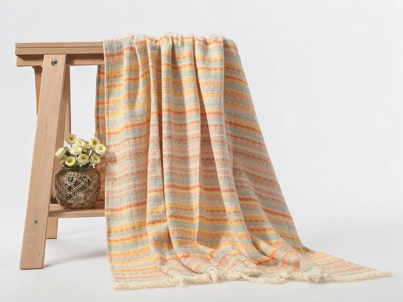 Porland Chantilly Mint Pamuk Throw 130x170cm 