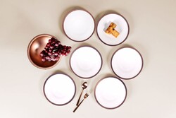  - Porland Copper Line Düz Tabak 21cm