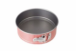  - Porland Ekoseli Yuvarlak Kelepçeli Kek Kalıbı 20 Cm