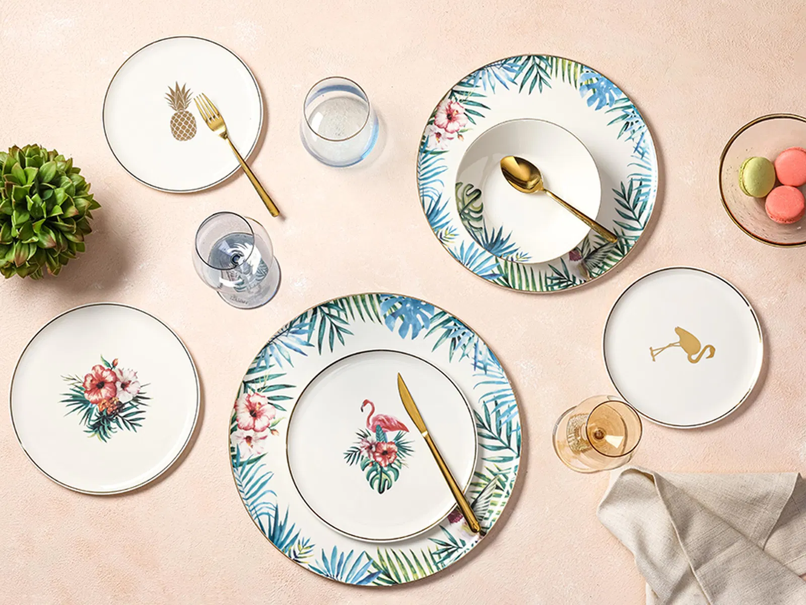  - Porland Exotic 42 Parça 6 Kişilik Yemek Takımı