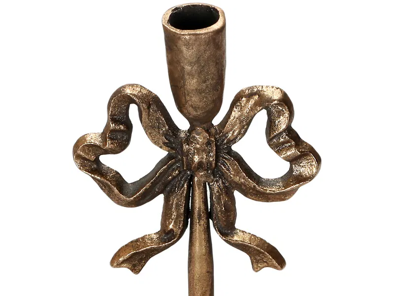 Porland Fiyonk Metal Altın Rengi Şamdan 31cm 