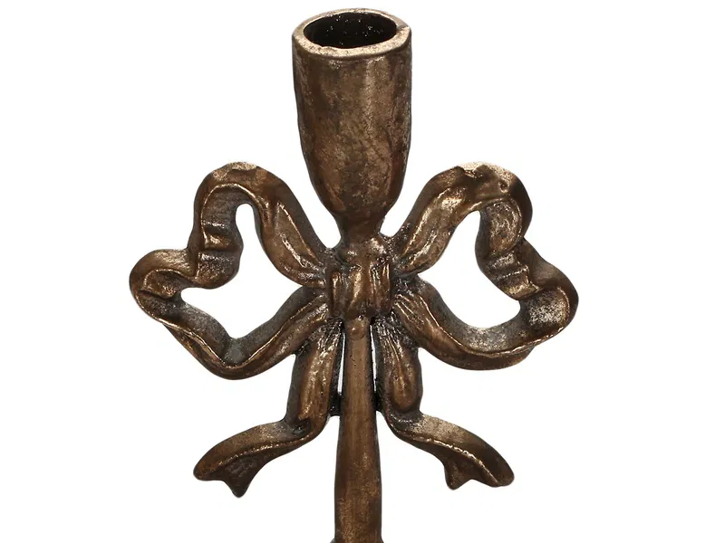 Porland Fiyonk Metal Rengi Şamdan 23cm 