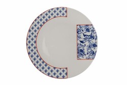  - Porland Folksy Desen2 Düz Tabak 21cm