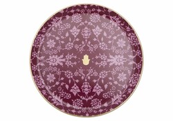  - Porland Glamorous Fuşya Düz Tabak 24Cm