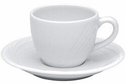  - Porland Halley Beyaz Tabaklı Kahve Fincanı 85cc