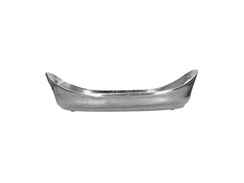 Porland La Cote Gümüş Rengi Oval Tepsi 47x28x11cm