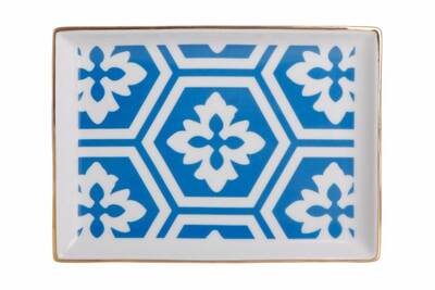 Porland Morocco Desen2 Mavi Kahvaltı Tabağı 18cm