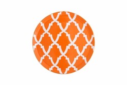  - Porland Morocco Desen3 Turuncu Düz Tabak 20cm