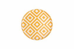  - Porland Morocco Desen4 Sarı Düz Tabak 20cm