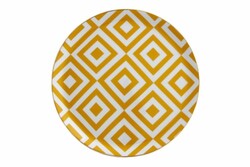  - Porland Morocco Desen4 Sarı Düz Tabak 24Cm