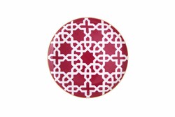 - Porland Morocco Desen5 Fuşya Düz Tabak 20cm
