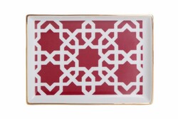  - Porland Morocco Desen5 Fuşya Kahvaltı Tabağı 18cm