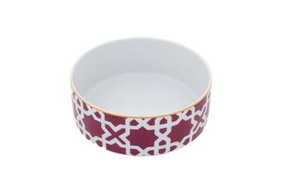 Porland Morocco Desen5 Fuşya Kase 18Cm
