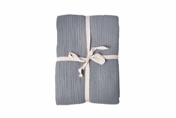  - Porland Müslin Gri Yatak Örtüsü Tek Kişilik 160x230cm