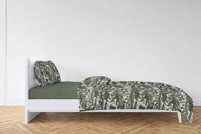 Porland Palm Lila Tek kişilik Nevresim Tkm.160x220cm