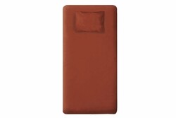  - Porland Pamuk Saten Kiremit Düz Çarşaf Tek Kişilik 180x240cm