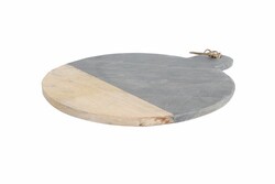  - Porland Patna Siyah Yuvarlak Sunum Taşı 43cm