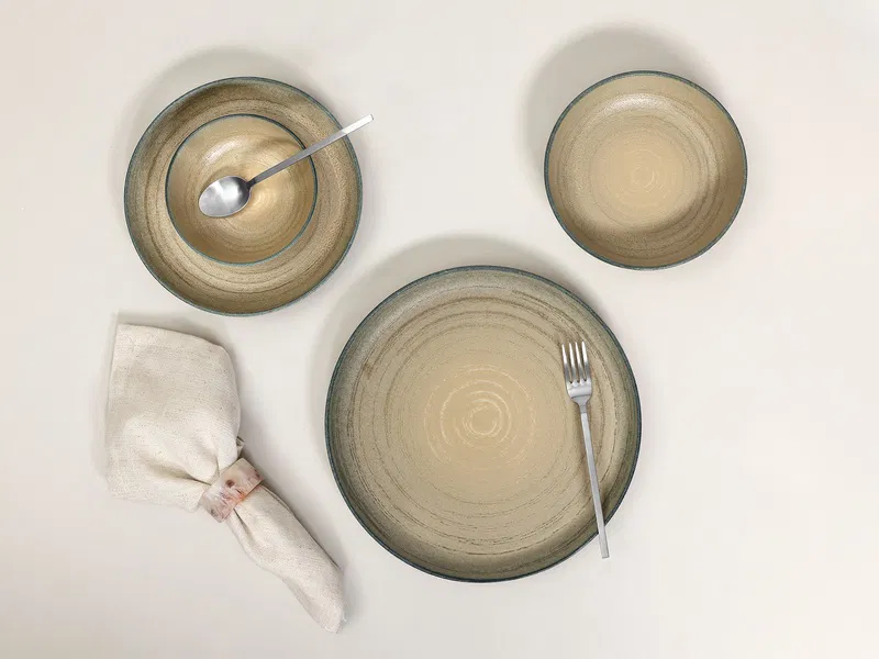 Porland Re-gen Sirius Beige 24 Parça 6 Kişilik Yemek Takımı