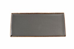  - Porland Seasons Koyu Gri Baton Pasta Tabağı 35x16cm