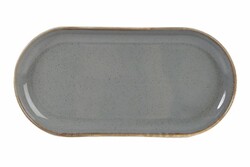  - Porland Seasons Koyu Gri Kayık Tabak 32cm