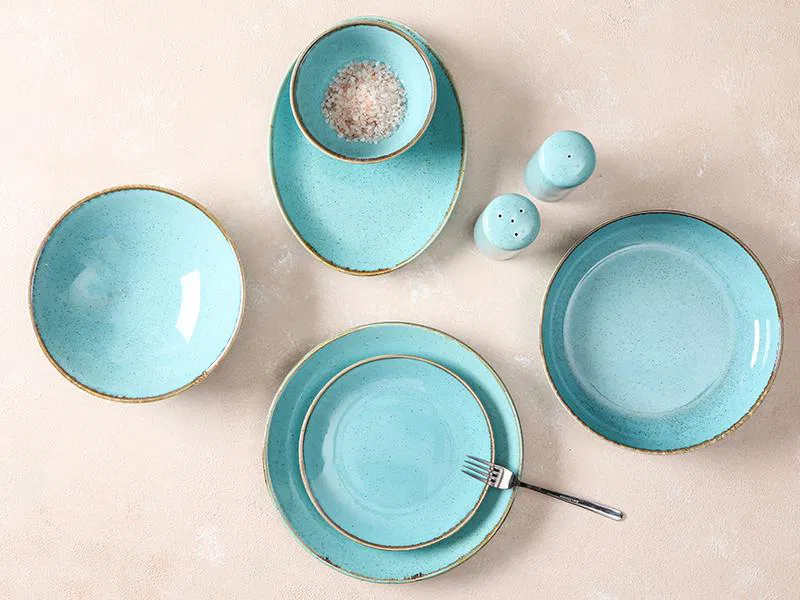  - Porland Seasons Turkuaz 30 Parça 6 Kişilik Yemek Takımı