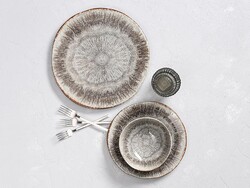 Porland Stoneware Iris 12 Parça 4 Kişilik Yemek Ta - Thumbnail