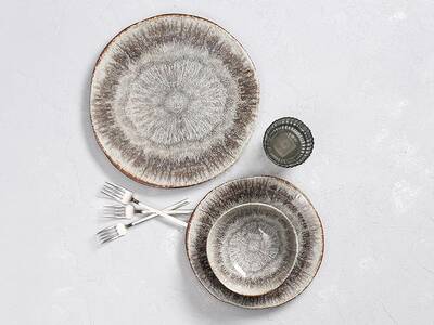 Porland Stoneware Iris 12 Parça 4 Kişilik Yemek Ta