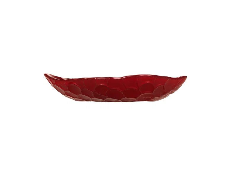 Porland Üzüm Cam Çerezlik Bordo 16cm 