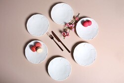  - Porland Varia Alumilite 6Lı Düz Tabak Seti 17Cm