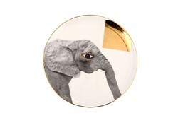  - Porland Wild Life Elephant Düz Tabak 20Cm