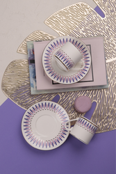  - Porser Palm Mor Kahve Takımı 4 Parça