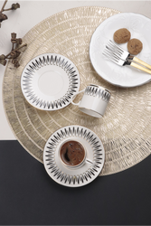  - Porser Palm Siyah Kahve Takımı 4 Parça