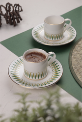  - Porser Palm Yeşil Kahve Takımı 4 Parça
