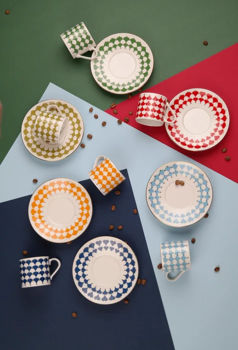  - Porser Peyda Mix Kahve Takımı 12 Parça