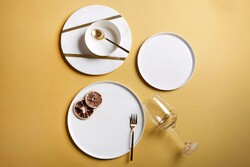  - Ruby Chopin Alumilite 18 Parça 6 Kişilik Yemek Takımı