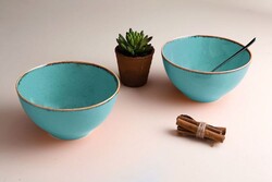  - Ruby Seasons Turkuaz 2li Kase 16cm