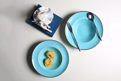  - Ruby Seasons Turkuaz 2li Makarna&Salata Tabağı 26cm